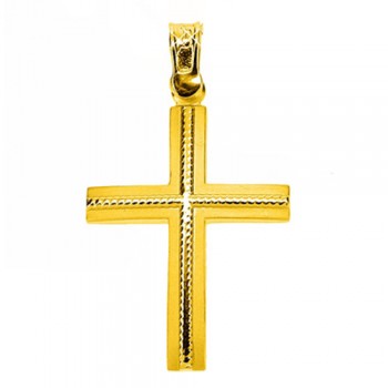 Χρυσός βαπτιστικός σταυρός Κ9