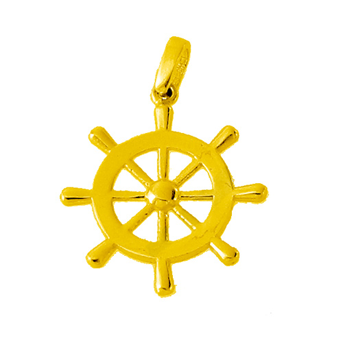 Χρυσό μενταγιόν ναυτικό τιμόνι Κ14