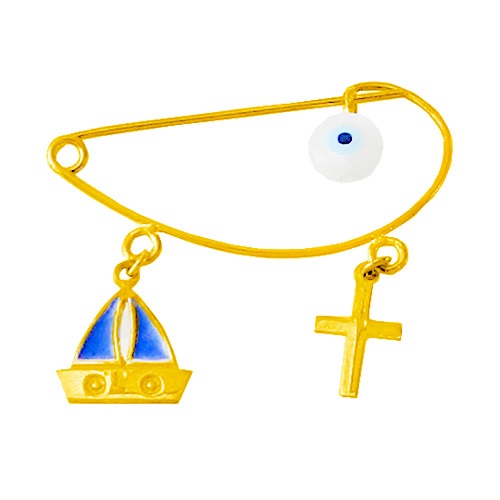 Χρυσή παραμάνα Κ9 με σμάλτο