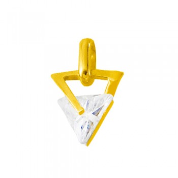 Χρυσό μενταγιόν Κ14 με ζιργκόν