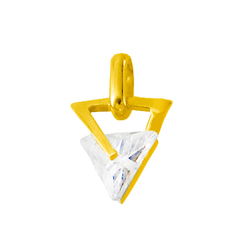 Χρυσό μενταγιόν Κ14 με ζιργκόν