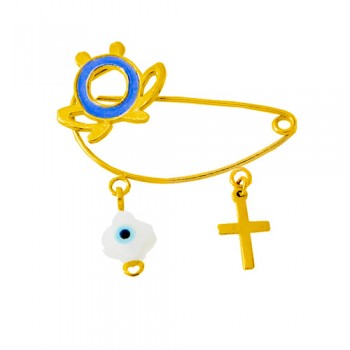 Χρυσή παραμάνα Κ9 με σμάλτο