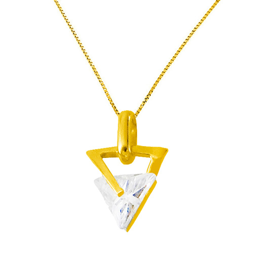 Χρυσό μενταγιόν Κ14 με αλυσίδα