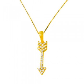 Χρυσό μενταγιόν Κ14 με αλυσίδα