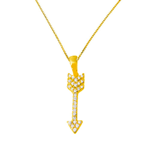 Χρυσό μενταγιόν Κ14 με αλυσίδα