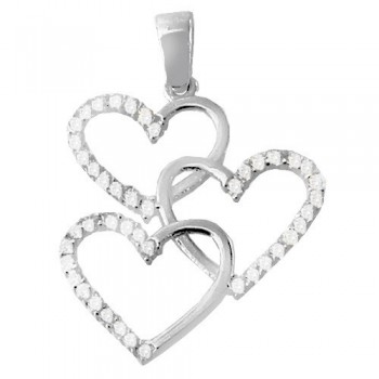 Λευκόχρυσο μενταγιόν Κ14 με ζιργκόν