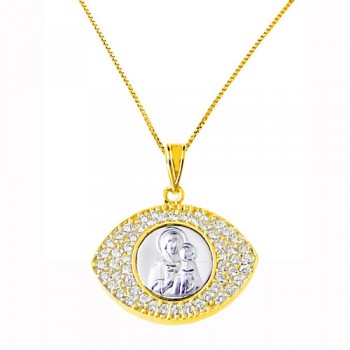 Χρυσό φυλαχτό Κ9 με αλυσίδα