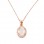 Μενταγιόν από ροζ χρυσό Κ14 με αλυσίδα