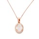 Μενταγιόν από ροζ χρυσό Κ14 με αλυσίδα