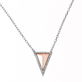 Ασημένιο κολιέ 925 με ζιργκόν