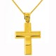 Χρυσός βαπτιστικός σταυρός Κ14 με αλυσίδα