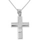 Λευκόχρυσος σταυρός Κ14 με αλυσίδα