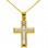 Χρυσός βαπτιστικός σταυρός Κ14 με ζιργκόν