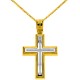 Χρυσός βαπτιστικός σταυρός Κ14 με ζιργκόν