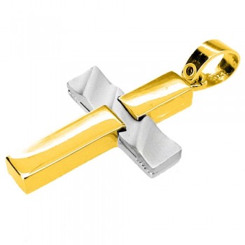 Χρυσός σταυρός Κ14 με αλυσίδα