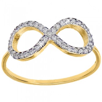 Χρυσό δαχτυλίδι άπειρο Κ14