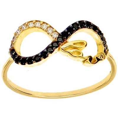 Χρυσό δαχτυλίδι άπειρο Κ14