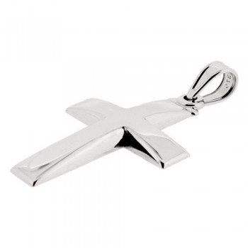 Λευκόχρυσος σταυρός Κ9 με αλυσίδα