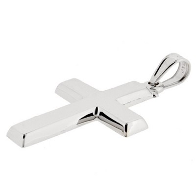 Λευκόχρυσος σταυρός Κ9 με αλυσίδα