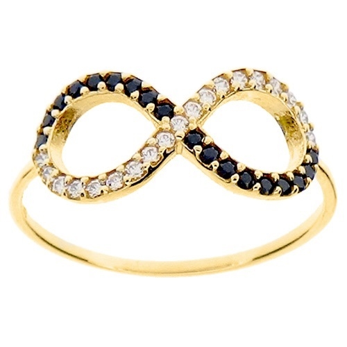 Χρυσό δαχτυλίδι άπειρο Κ14