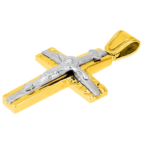 Χρυσός σταυρός Κ14 με αλυσίδα