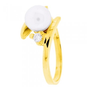 Χρυσό δαχτυλίδι με μαργαριτάρι Κ14