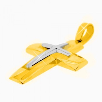 Χρυσός βαπτιστικός σταυρός Κ14 με αλυσίδα