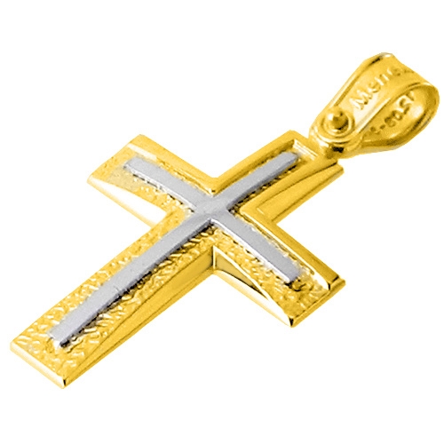 Χρυσός βαπτιστικός σταυρός Κ14