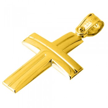 Χρυσός βαπτιστικός σταυρός Κ14 με αλυσίδα