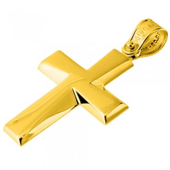 Χρυσός βαπτιστικός σταυρός Κ14 με αλυσίδα