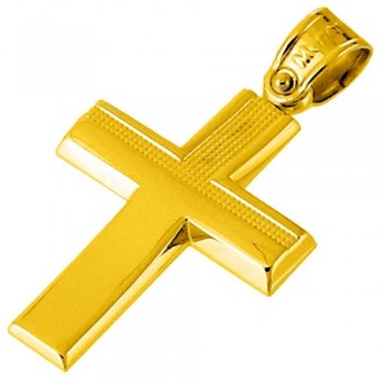 Χρυσός βαπτιστικός σταυρός Κ14 με αλυσίδα