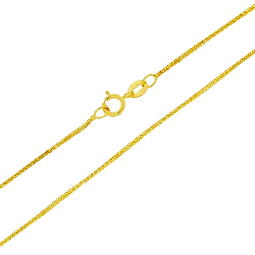 Χρυσός σταυρός Κ9 με αλυσίδα