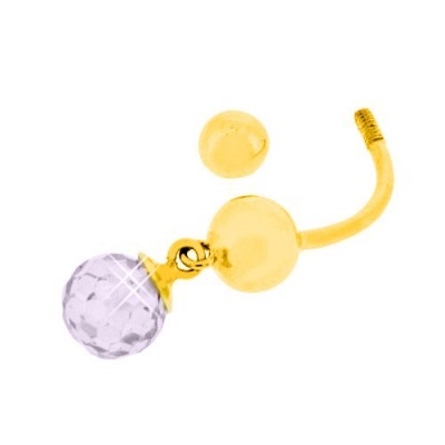 Χρυσό σκουλαρίκι piercing Κ14