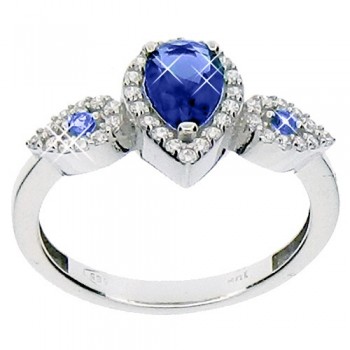 Λευκόχρυσο δαχτυλίδι Κ14 με ζιργκόν