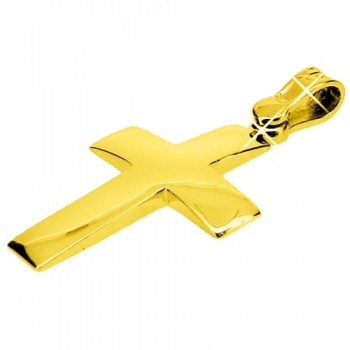 Χρυσός σταυρός Κ9 με αλυσίδα