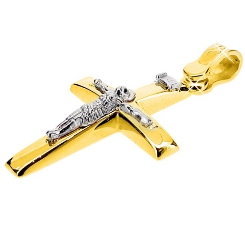 Χρυσός σταυρός Κ9 με αλυσίδα