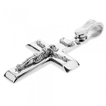 Λευκόχρυσος σταυρός Κ9 με αλυσίδα