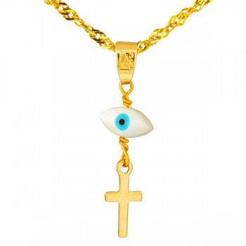 Χρυσό μενταγιόν με αλυσίδα