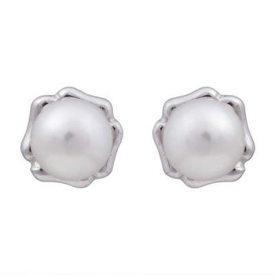 Λευκόχρυσα  σκουλαρίκια Κ14