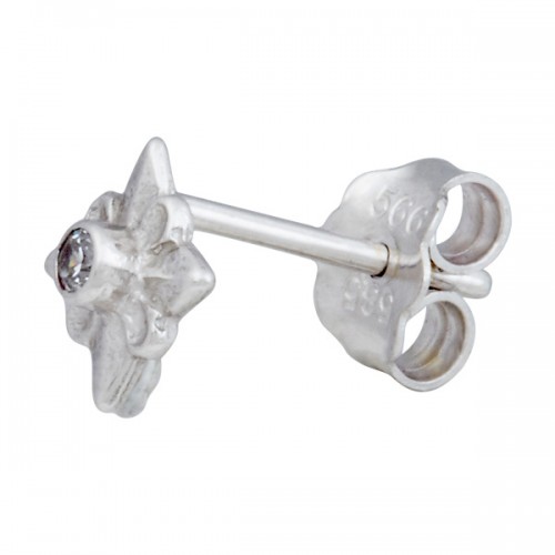 Λευκόχρυσα  σκουλαρίκια Κ14