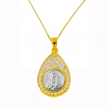 Xρυσό φυλαχτό Κ9 με αλυσίδα