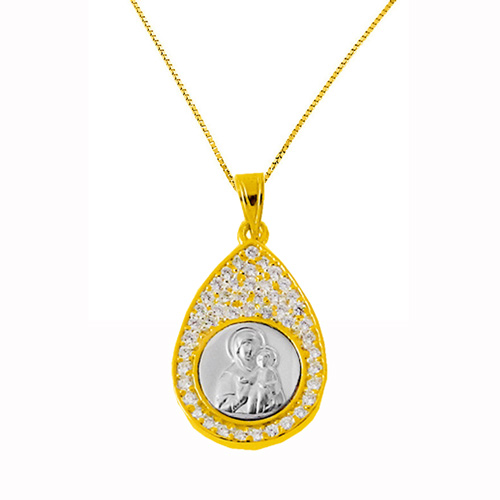 Xρυσό φυλαχτό Κ9 με αλυσίδα