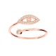 Δαχτυλίδι ανοικτό ροζ χρυσό Κ14 με μάτι