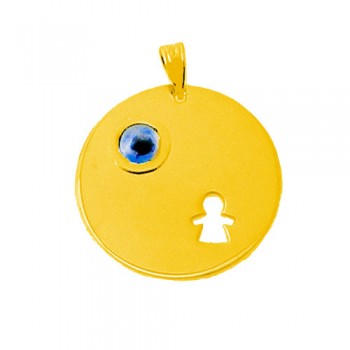 Χρυσό παιδικό μενταγιόν Κ9