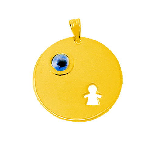 Χρυσό παιδικό μενταγιόν Κ9