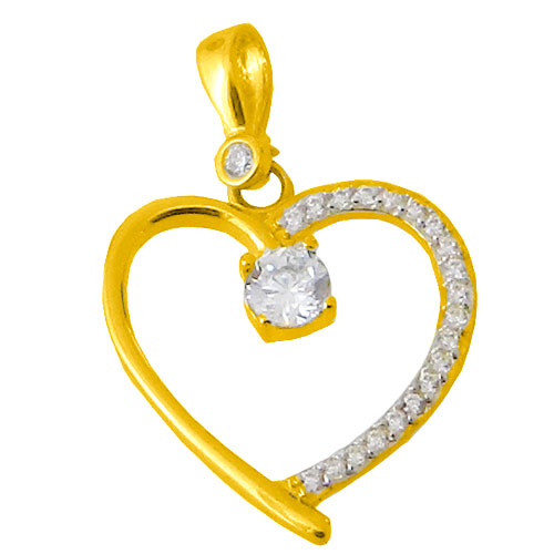 Χρυσό μενταγιόν Κ14 με ζιργκόν