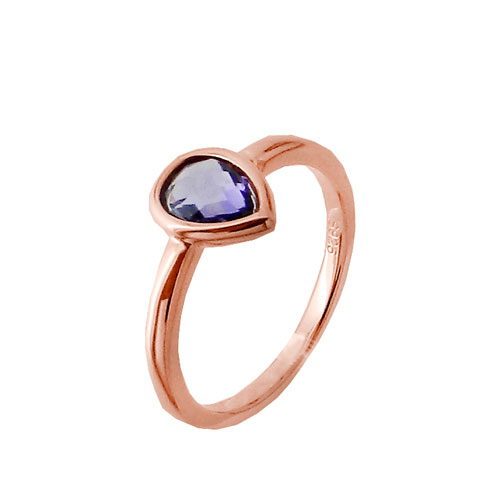 Ασημένιο δαχτυλίδι 925 σε ροζ χρώμα