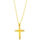 Χρυσός σταυρός Κ14 με αλυσίδα