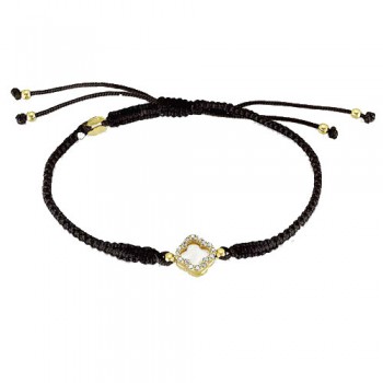 Μακραμέ βραχιόλι με χρυσό Κ9