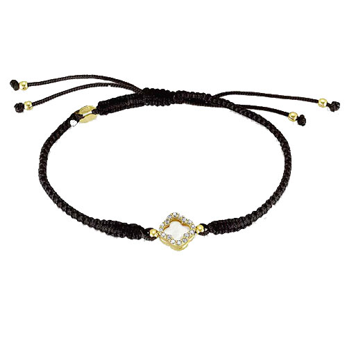 Μακραμέ βραχιόλι με χρυσό Κ9